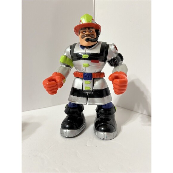 Mattel Rescue Heroes (Retired) - Billy Blazes Firefighter & Jack Hammer.2002. - Picture 5 of 6